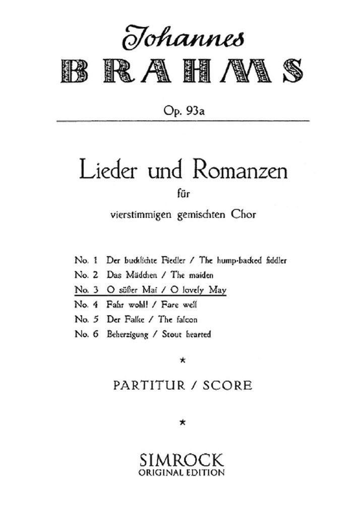 Lieder und Romanzen op. 93a